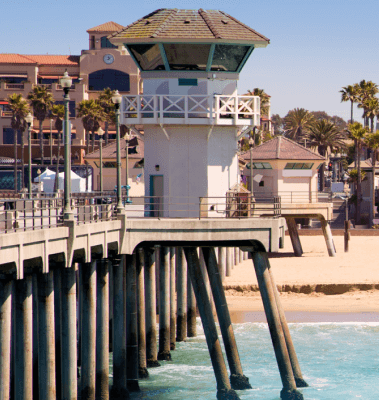 The famous Huntington Beach Pier