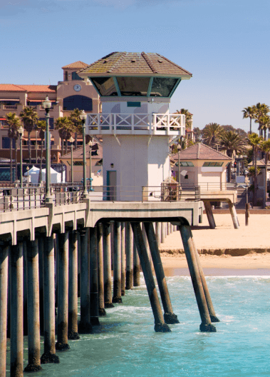 The famous Huntington Beach Pier